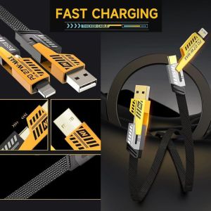 Kabel Data 4 in 1 65W Fast Charging PD TYPE C TO C Kabel Casan 4in1 Tipe C USB iOS Lightning USB