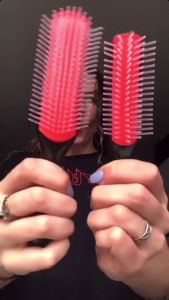 9 Rows Hair Brush Hairdressing Brush Hair Styling Brush Hair Comb Curly Hair Brush Detangling Hair Brush for Woman Girls