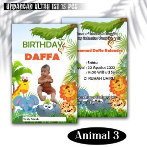 ( Isi 50 pcs ) COD Termurah Undangan Ulang Tahun Birthday Card Birthday Invittaion Undangan Pesta Ulangtahun Anak Karakter Kartu Ucapan Jimpitan