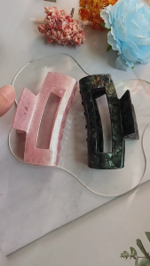 2pcs Glossy Acrylic Kẹp tóc càng cua clip cho phụ nữ mạnh mẽ Grip giữ tóc cho loại tóc khác nhau tất cả đều hợp phụ kiện tóc