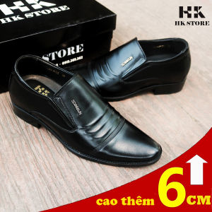 Giày tây nam tăng chiều cao 6cm - da bò thật 100% bảo hành 12 tháng - kiểu dáng lịch sự - dễ dàng kết hợp mọi loại quần áo. (dd03)