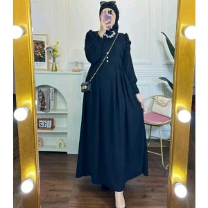 Renata Gamis Fashion Wanita Muslimah Model Terbaru Kekinian  Bahan  Crinkle Airflow Premium