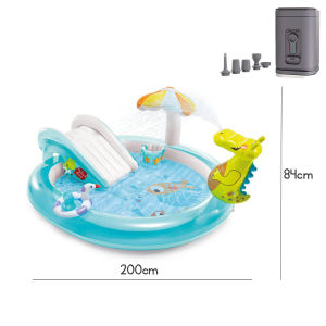 Inflatable Pool Unicorn Rainbow Canopy Kids Wading Pool  Baby Swimming Pool