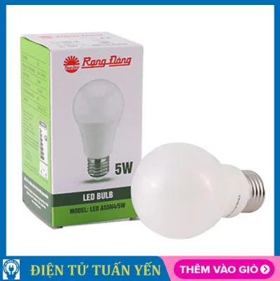 Bóng đèn led bulb Rạng Đông công suất 5W ánh sáng trắng & vàng - Hàng chính hãng