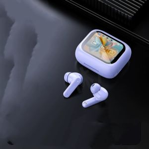 BONINE Tws Lcd Touch Control Screen Anc Enc Noise Reduction Earbuds Time Alarm Clock Cell Phone Airpot Bluetooth Wireless Earphone