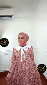 Dress Midi Kayra - Syakila Premium: Motif Bunga Dress Wanita