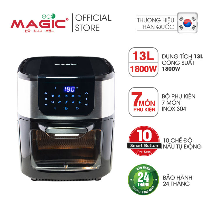Nồi chiên không dầu kết hợp nướng điện tử Magic Eco M13 13L cho đại gia ...