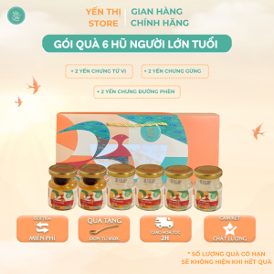 (Tặng muỗng gỗ đơn 450k)Yến Thị -Combo dành cho người lớn tuổi-yến sào Nha Trang 30% yến hũ 70ml