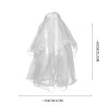 Bridal Veil LED Wedding Veil Glow In The Dark Kerudung Pengantin Vail Pengantin. 