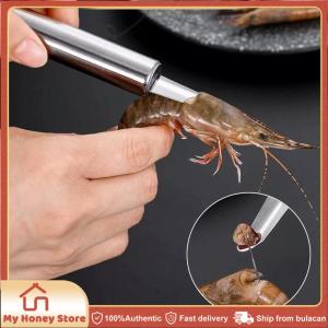 Stainless Steel Shrimp Peeler Shrimp Stomach Remover Multifunctional Shrimp Line Peeler Kitchen Tools Fruit Digging Tools Longan Litchi Corer