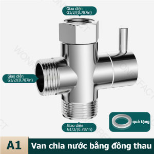Đầu vòi sen bằng đồng thau đầu nối đa năng 4 điểm chống ăn mòn và chống gỉ van góc vòi bền đầu nối phụ kiện chuyển đổi 6 điểm