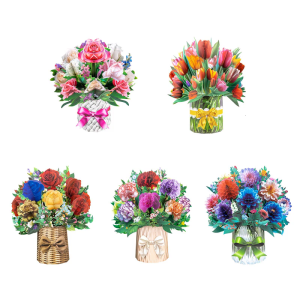 Thiệp chúc mừng 3D với chủ đề bướm màu/Hoa tùy chọn cho sinh nhật ngày kỷ niệm và ngày lễ