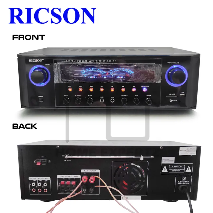 RICSON%20KARAOKE%20AMPLIFIER%20WITH%20FM/%20BLUETOOTH%20/%20USB%20PLAYBACK%20(AV-260%20II)%20-%20Image%202
