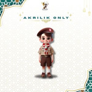 Piala Akrilik Penghargaan & Kenangan Pramuka Sekolah PAUD TK SD Plakat Tropi Plus Tatakan