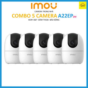 COMBO 5 Camera IMOU A22EP 2M 1080p Xoay 360 Độ- Đàm Thoại 2 Chiều- Báo Động Chống Trộm- Wifi Trong Nhà Chính Hãng