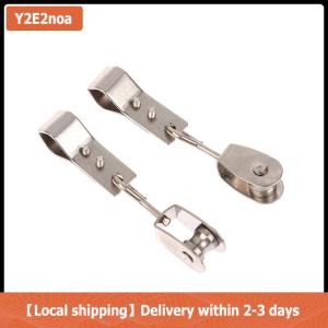 【Local shipping】 2pcs Heavy Duty 304 Stainless Steel Pulley & Clamps For Shade Sail Installation Outdoor Garden Sun Shade Pipe Clips Hardware