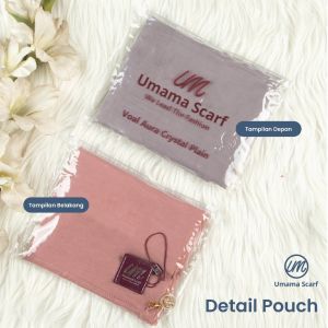 TERBARU !! UMAMA POLOS VOAL AURA CRYSTAL PREMIUM FREE POCH LOGO CRYSTAL BEST SELLER UMAMA SCARVES KEKINIAN