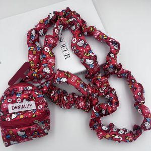 C và k họa tiết hoạt hình dây buộc điện thoại di động với túi nhỏ dễ thương và phụ kiện thực hành túi lưu trữ