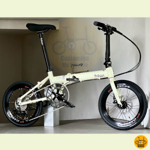 🐣 Fnhon Zephyr 18" • 𝗠𝗥𝗧/𝗕𝘂𝘀-𝗙𝗿𝗶𝗲𝗻𝗱𝗹𝘆 Sensah 9 Gears 𝗙𝗿𝗲𝗲𝗯𝗶𝗲𝘀 Litepro Lightweight Folding Bicycle Beige Compact Aceoffix Pikes Liaoge