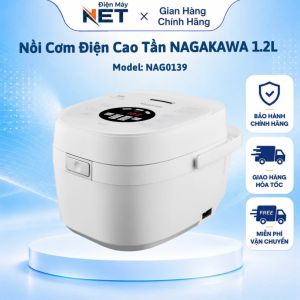 Nồi Cơm Điện Tử NAGAKAWA NAG0136 1.2L | Nấu Giảm Tinh Bột | 14 Chế Độ Nấu | Bảo Hành 12 Tháng