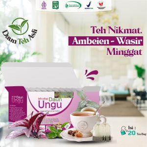 Teh Celup Daun Ungu Obat Ambeien Wasir Herbal Tazakka
