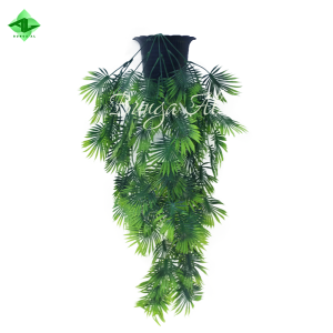 B8113  TANAMAN JUNTAI ARTIFICIAL MONSTERA JUNTAI DAN PALM KIPAS JUNTAI DAUN PLASTIK DEKORASI