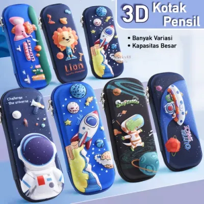 Pencil Box 3D Tempat Pensil Bahan EVA Gambar Timbul Pensil Warna