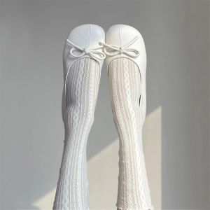 ถุงเท้าผู้หญิงบางBreathableลูกไม้สีขาวถุงเท้าผู้หญิงฤดูร้อนถุงเท้าสีทึบถุงเท้าMilkyถุงเท้าสีขาว