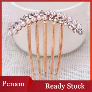 [PAM] 5 Teeth Hair Side Combs Hairpin Comb Wedding Bridal Rhinestone Hair Comb Claw Hairpin Hair Ornaments Accessory