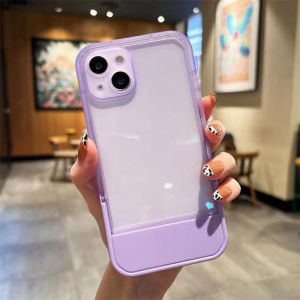 Clear Shockproof Phone Case With Invisible Bracket iPhone Case for iPhone 11 13 14 Pro Max 14 Pro 7 8 Plus XR 12 13 Pro X XS Max SE 2020 Soft TPU Protetive Cover