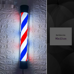 An LAN MALL【COD】70CM 90CM Barber Shop Pole Lamp Waterproof Red White Blue Rotating LED Light Bar Logo Hair Salon 220V