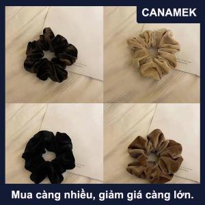 【CANAMEK】 Cổ Điển Nhung Scrunchie Cô Gái Tóc Đuôi Ngựa Chủ Lớn Đàn Hồi Cao Su Tóc Sợi Dây Thừng Phụ Nữ Tóc Tie Mềm Mũ Nón Thời Trang Tóc Phụ Kiện