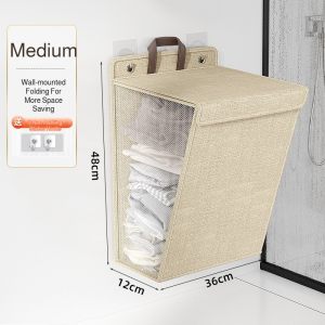 Dirty Clothes Basket Carrying Handle Applicable Scenes Clothes Storage Basket Wall-mounted Portable