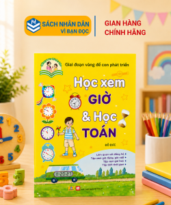 Sách - Học Xem Giờ & Học Toán (Giai Đoạn Vàng Để Con Phát Triển) ndbooks