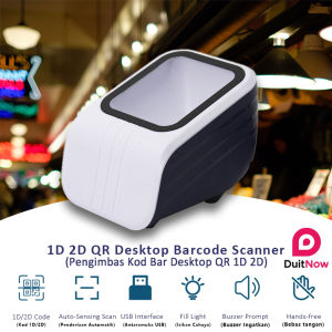 1D 2D QR code Barcode Scanner Omnidirectional Hands-Free Bluetooth for POS Shop Store Payment paynow