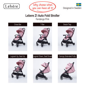 *NEW* Lebere Z1 Auto Fold Stroller + $238 Freebies (World First Newborns till 25kg Cabin-Friendly Lightweight Advanced Magnetic Buckle)