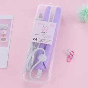 AEhair straightener for home and dormitory use portable bangs curling iron dual-use straightening and curling iron