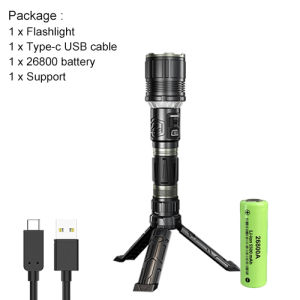 ASAFEE F460 Flashlight 1800LM 1500m Long Range Camping Emergency Torch Adjustable Brightness Glass Breaker TypeC Power Bank