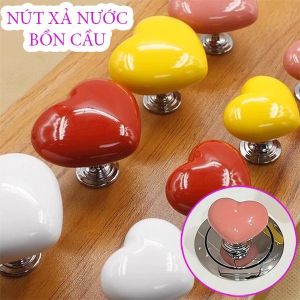 Nút Nhấn Bồn Cầu Hình Trái Tim – Nút Bấm Bồn Cầu – Nút Xả Bồn Cầu – Nút Ấn Bồn Cầu – Phụ Kiện Bồn Cầu – Tay Nắm Cửa