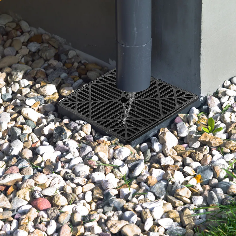 Gutter Downspout Diverter – Rainwater Disperser For Foundation Protection, Fits 2x3 & 3x4 Downspouts (Black/White/Brown)