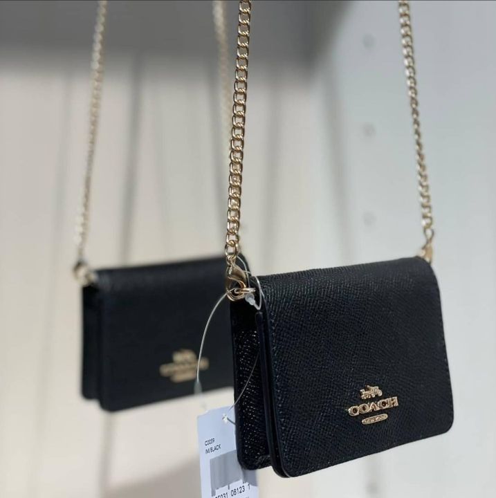 Coach mini discount wallet on chain