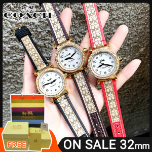 Coach Leather Watch for Women Coach Watch for Women on Sale Original Coach Watch for Women Pawnable Black Red Gold Casual Watch Leather for Women Crystal Watch for Women with Diamonds 3022