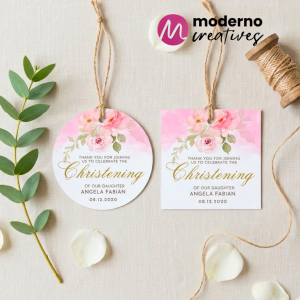 30pcs Christening Baptism Hang Tags | Customized Souvenir Tags
