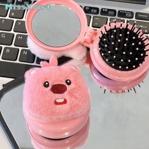 Portable Comb Mirrors & Cartoon Plush Accessories