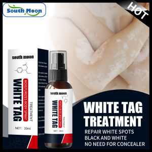 【Hot Sale】South Moon White Tag Treatment Spray Leukoplakia Remover Vitiligo Treatment Cream Spotted Remover White Spot Remover Cream Normal Herbal Antibacterial Vitiligo Treatment Serum Leukoplakia Disease Pigment Melanin Repair Body Face Care(30ml)