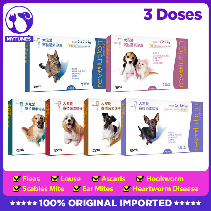 Revolution Control Fleas Ticks Prevent Heartworm 3Tubes For Dog Cat Photo Inspiration