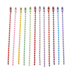 St.kunkka 10pcs Colorful Bead Chain 10cm Long Bead Chain Suitable For Key Chain Hand Label Connector DIY Jewelry DIY Jewelry