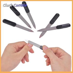 [Clark Carrida] 5pcs Plastic Handle Metal Double Sided Nail Files DIY Manicure Pedicure Tool