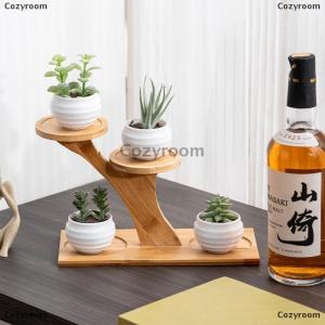 [COD] Cozyroom ชั้นวางไม้ไผ่2ชั้นสำหรับโฮมออฟฟิศดีไซน์กะทัดรัดเหมาะสำหรับบ้านและสำนักงานโต๊ะและระเบียง