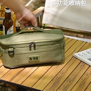 Camping Outdoor Picnic Storage Bag Multifunctional Portable Cookware Utensil Storage Bag Stove Dew Toolkit Travel Bag